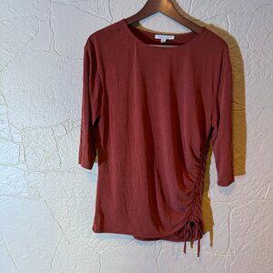 NWT - Green Envelope - 3/4 length sleeve orange top - Women's Medium